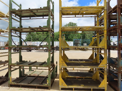 Portable Steel Stack Rack 72"W x 30"D Forklift Stackable Storage  Lot of 34