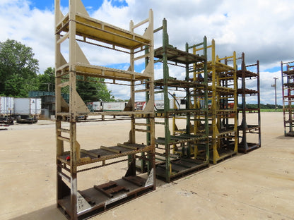 Portable Steel Stack Rack 72"W x 30"D Forklift Stackable Storage  Lot of 34