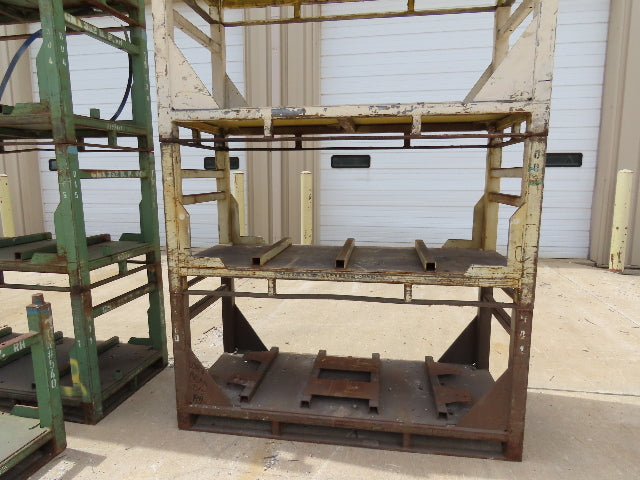 Portable Steel Stack Rack 72"W x 30"D Forklift Stackable Storage  Lot of 34