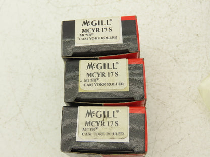 McGill MCYR 17S Crowned Yoke Roller Cam Follower Bearing 17mm Bore LOT OF 4