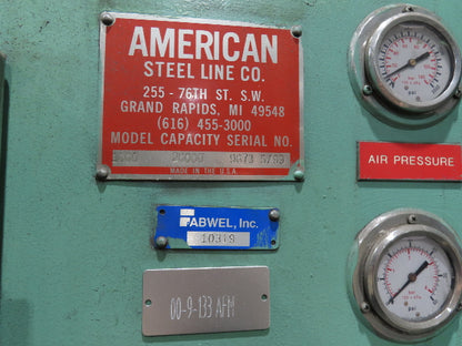 American Steel Line Sheet Metal Roll Forming Slitter Machine w/Coiler & Rewinder