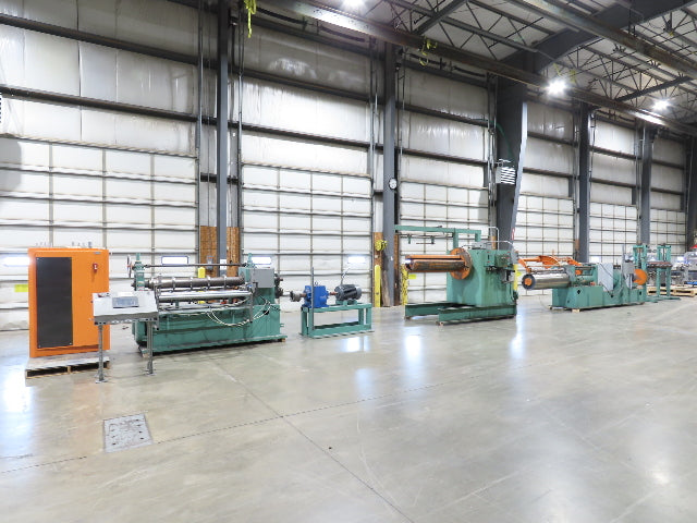 American Steel Line Sheet Metal Roll Forming Slitter Machine w/Coiler & Rewinder