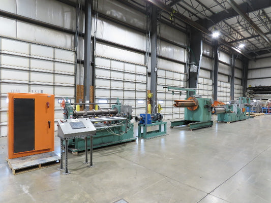 American Steel Line Sheet Metal Roll Forming Slitter Machine w/Coiler & Rewinder