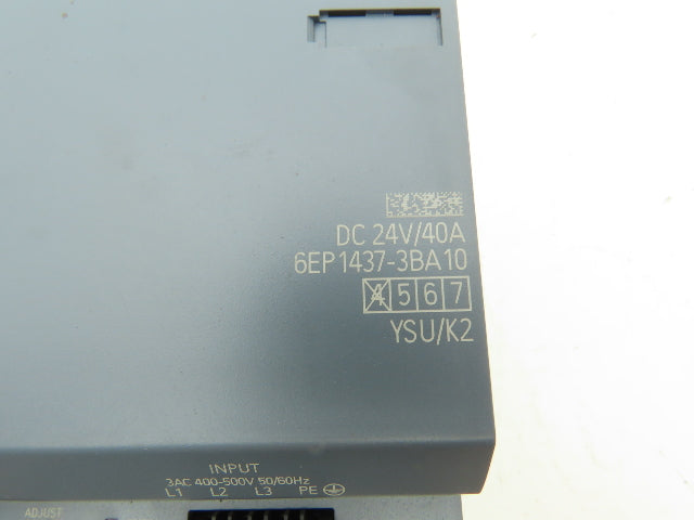 Siemens SITOP PSU8200 Power Supply DC 24V 40A 3PH 400-500V Input 6EP1437-3BA10