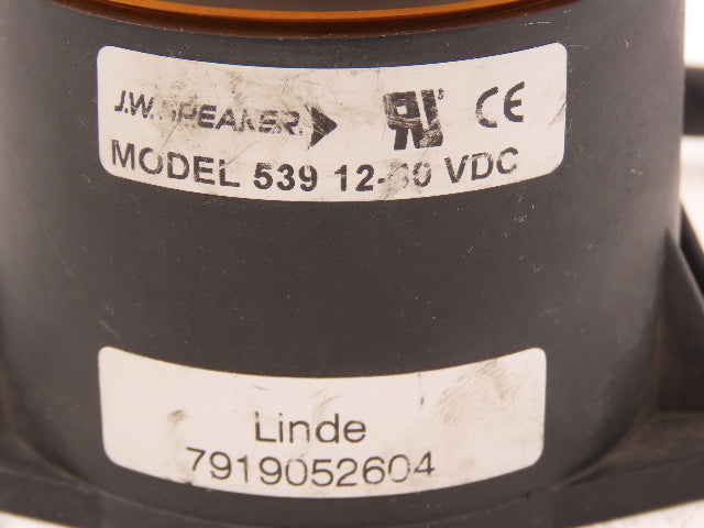 Linde 7919052604 Forklift Safety Flashing Strobe Warning Light Amber 12-80VDC