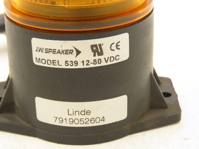 Linde 7919052604 Forklift Safety Flashing Strobe Warning Light Amber 12-80V READ