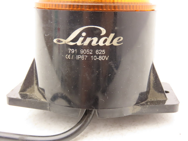 Linde 791 9052 625 Forklift Safety Flashing Strobe Warning Light Amber 10-80VDC