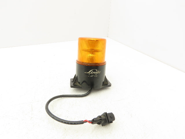 Linde 791 9052 625 Forklift Safety Flashing Strobe Warning Light Amber 10-80VDC