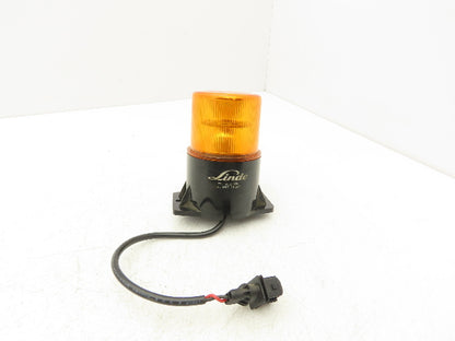 Linde 791 9052 625 Forklift Safety Flashing Strobe Warning Light Amber 10-80VDC