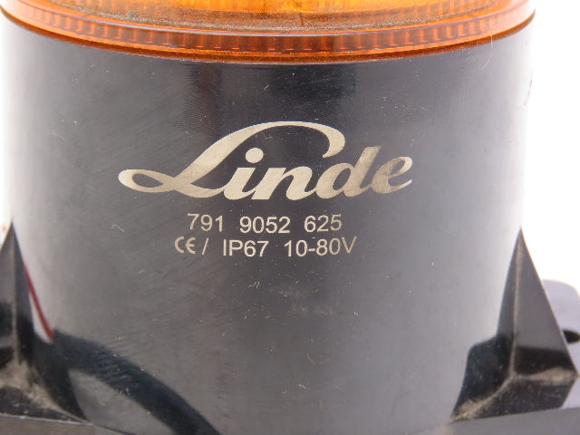 Linde 791 9052 625 Forklift Safety Flashing Strobe Light Amber 10-80V READ
