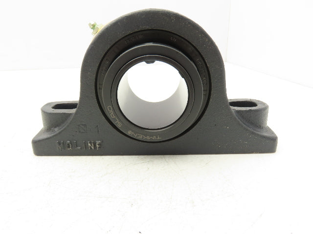 Moline 19221200 Heavy Duty Pillow Block Bearing Timken 2" Bore Set Screw Lock