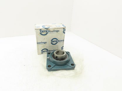 AMI UCFX09-28 Flange Mount Bearing Unit 1-3/4" Bore Cast Iron Set Screw Locking