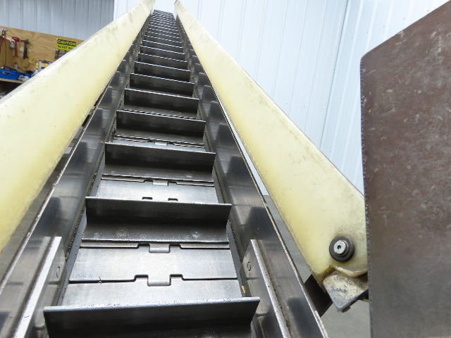Direct Conveyors Incline Parts Conveyor 6" Steel Cleated Belt 230/460V 12'OAL
