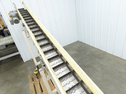 Direct Conveyors Incline Parts Conveyor 6" Steel Cleated Belt 230/460V 12'OAL