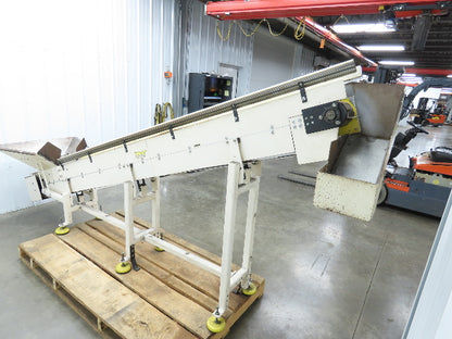 Direct Conveyors Incline Parts Conveyor 6" Steel Cleated Belt 230/460V 12'OAL