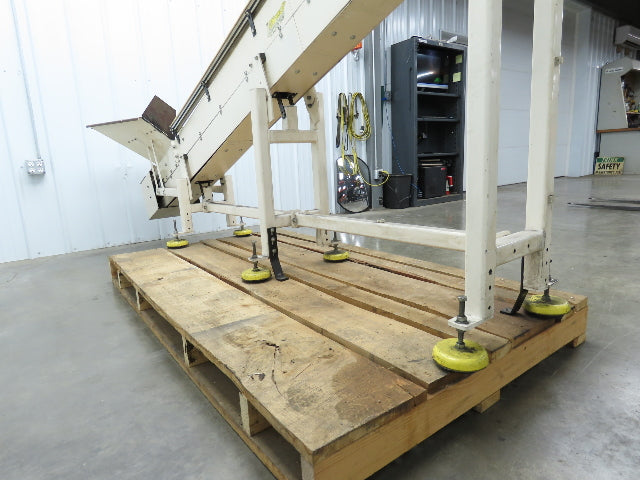 Direct Conveyors Incline Parts Conveyor 6" Steel Cleated Belt 230/460V 12'OAL