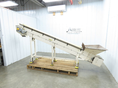 Direct Conveyors Incline Parts Conveyor 6" Steel Cleated Belt 230/460V 12'OAL