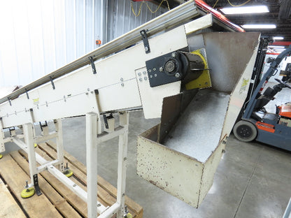 Direct Conveyors Incline Parts Conveyor 6" Steel Cleated Belt 230/460V 12'OAL