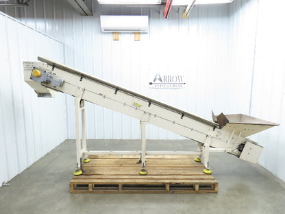 Direct Conveyors Incline Parts Conveyor 6" Steel Cleated Belt 230/460V 12'OAL