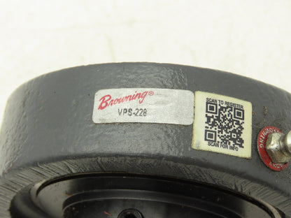 Browning VPS-228 Pillow Block Ball Bearing Unit 1-3/4" Bore Set Screw Locking