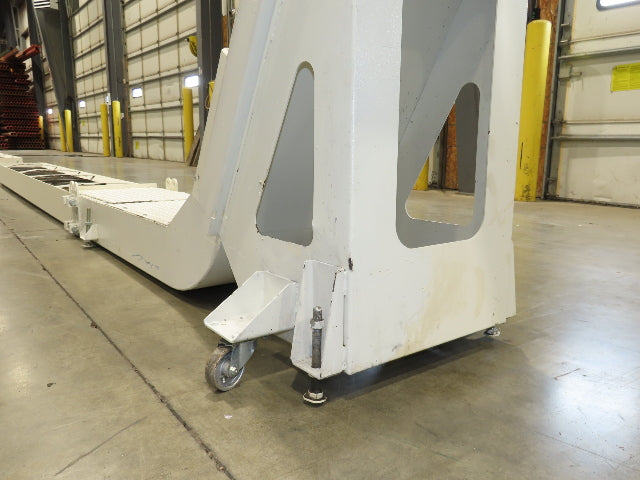 Hennig 21' 9" Incline Chip Conveyor 14" Scraper Chain 18' 9" Infeed 63"Discharge