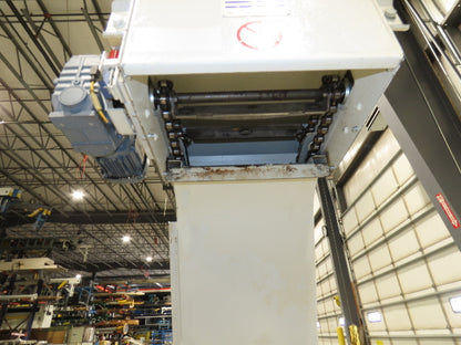 Hennig 21' 9" Incline Chip Conveyor 14" Scraper Chain 18' 9" Infeed 63"Discharge