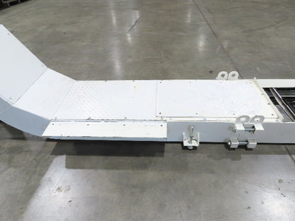 Hennig 21' 9" Incline Chip Conveyor 14" Scraper Chain 18' 9" Infeed 63"Discharge