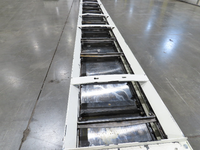 Hennig 21' 9" Incline Chip Conveyor 14" Scraper Chain 18' 9" Infeed 63"Discharge