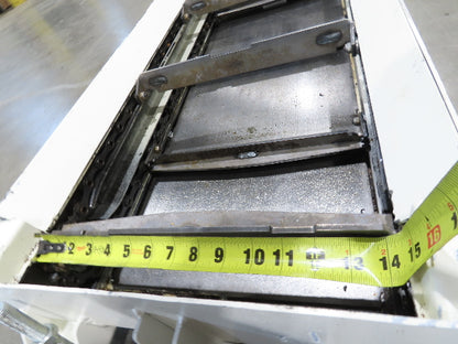 Hennig 21' 9" Incline Chip Conveyor 14" Scraper Chain 18' 9" Infeed 63"Discharge