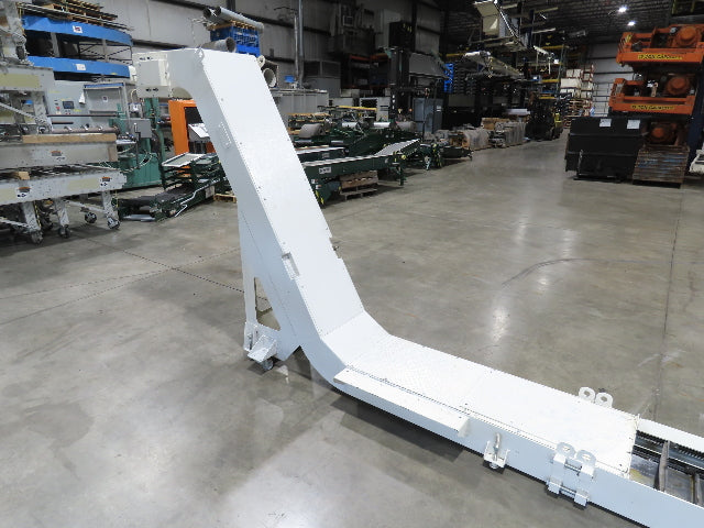 Hennig 21' 9" Incline Chip Conveyor 14" Scraper Chain 18' 9" Infeed 63"Discharge