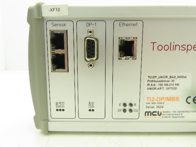 MCU TI2-DP/MBS Toolinspect II Tool & Process Monitoring Unit 5977030 960-1096-E