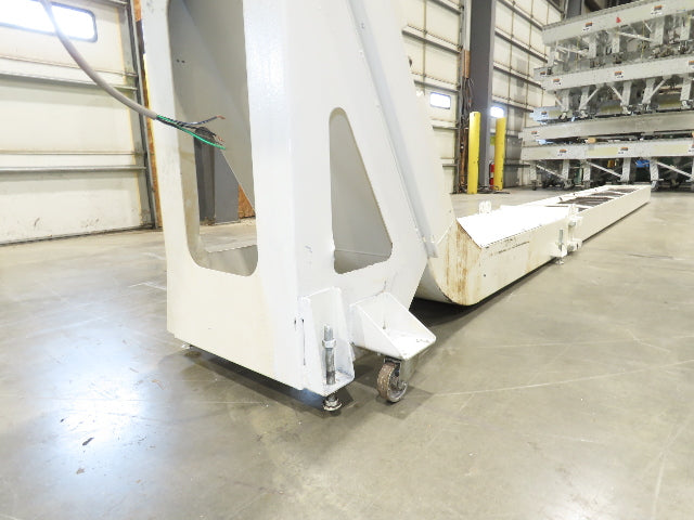 Hennig 21' 9" Incline Chip Conveyor 14" Scraper Chain 18' 9" Infeed 63"Discharge