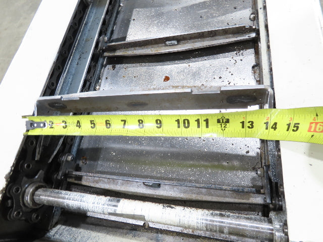 Hennig 21' 9" Incline Chip Conveyor 14" Scraper Chain 18' 9" Infeed 63"Discharge