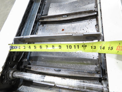 Hennig 21' 9" Incline Chip Conveyor 14" Scraper Chain 18' 9" Infeed 63"Discharge