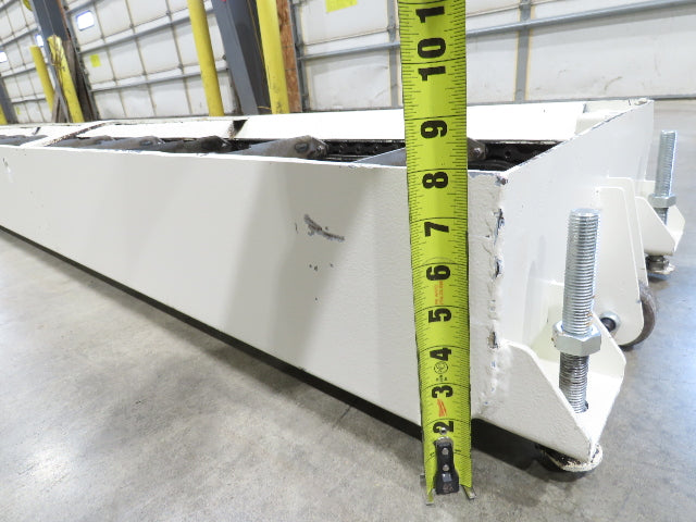 Hennig 21' 9" Incline Chip Conveyor 14" Scraper Chain 18' 9" Infeed 63"Discharge