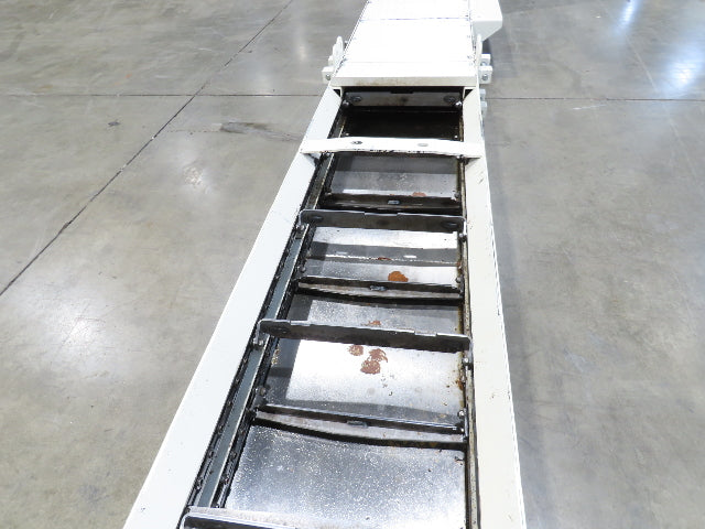 Hennig 21' 9" Incline Chip Conveyor 14" Scraper Chain 18' 9" Infeed 63"Discharge