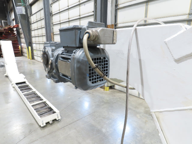 Hennig 21' 9" Incline Chip Conveyor 14" Scraper Chain 18' 9" Infeed 63"Discharge