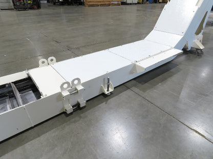 Hennig 21' Incline Chip Conveyor 14"W Scraper Chain 15' 2" Infeed 62"Discharge
