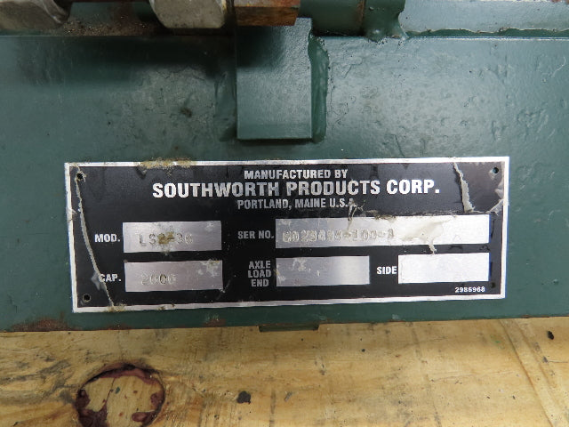 Southworth LS2-36 Hydraulic Scissor Lift Table 2000Lb 51"x36" Top 120V 1Ph 1 Ton