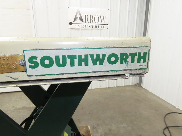 Southworth LS2-36 Hydraulic Lift Table 2000Lb 36" Travel 51"x36" Top 120V 1Ph