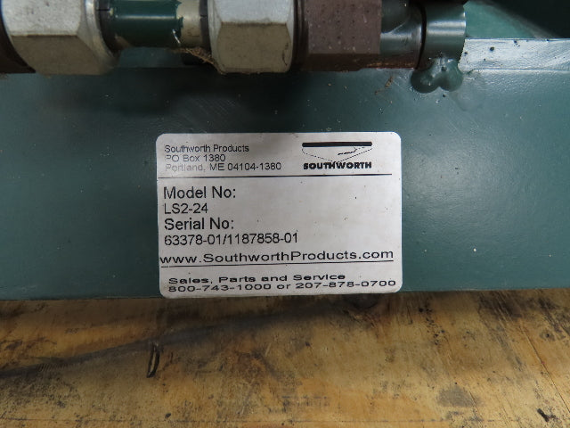 Southworth LS2-24 Hydraulic Lift Table 2000Lb 24" Travel 36"x24" Top 120V 1Ph