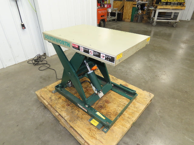 Southworth LS2-24 Hydraulic Lift Table 2000Lb 24" Travel 36"x24" Top 120V 1Ph