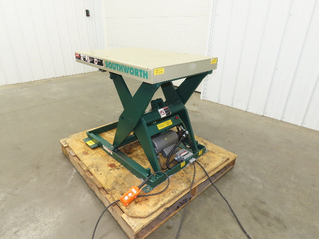 Southworth LS2-24 Hydraulic Lift Table 2000Lb 24" Travel 36"x24" Top 120V 1Ph
