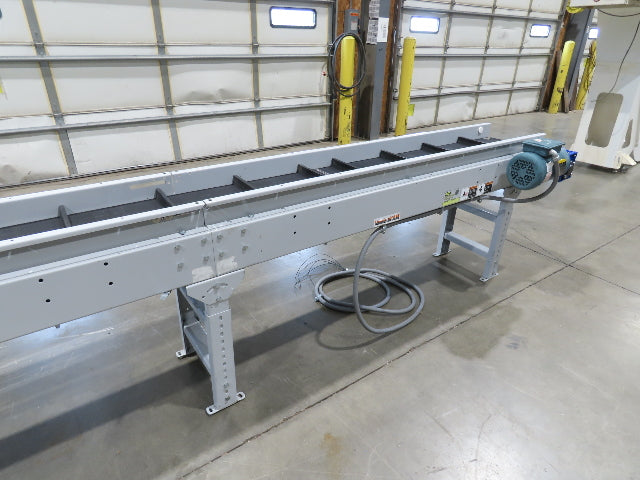 Hytrol 16"x 14'L Parts Conveyor 12" Cleated Belt 1HP 230/460V 3PH 66FPM