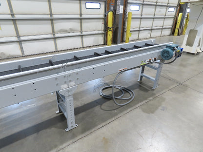 Hytrol 16"x 14'L Parts Conveyor 12" Cleated Belt 1HP 230/460V 3PH 66FPM