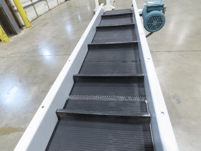 Hytrol 16"x 14'L Parts Conveyor 12" Cleated Belt 1HP 230/460V 3PH 66FPM