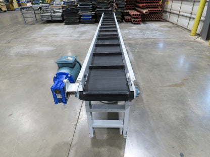 Hytrol 16"x 14'L Parts Conveyor 12" Cleated Belt 1HP 230/460V 3PH 66FPM