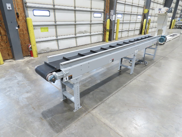 Hytrol 16"x 14'L Parts Conveyor 12" Cleated Belt 1HP 230/460V 3PH 66FPM