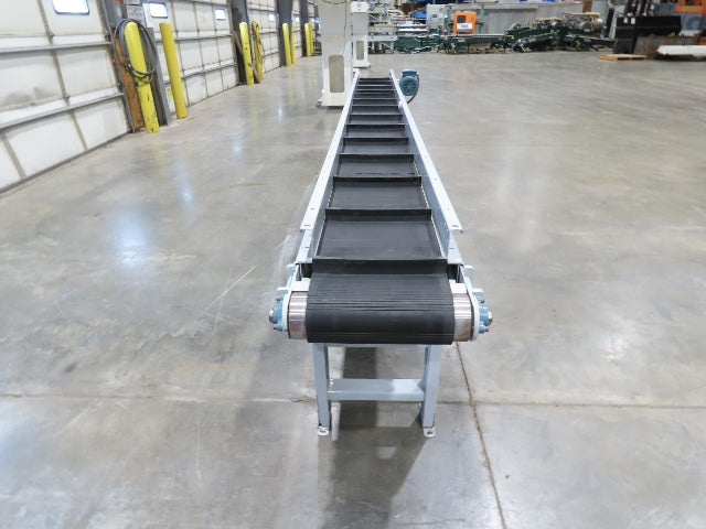 Hytrol 16"x 14'L Parts Conveyor 12" Cleated Belt 1HP 230/460V 3PH 66FPM