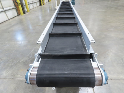 Hytrol 16"x 14'L Parts Conveyor 12" Cleated Belt 1HP 230/460V 3PH 66FPM